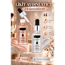 2 Li Damlalık Şişeli Likit Aydınlatıcı Highlighter Seti Çok Renkli