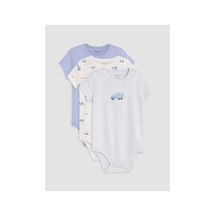 Lc Waikiki Alıta Cıty Farkıyla Lcw Baby Mavi Baskılı Erkek Bebek Çıtçıtlı Body 3'lü Mavi - 929719862 Mavi