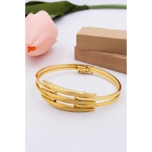 Latif Kuyumculuk 22 Ayar Altın İki Sıra Oval Kaburga Kadın Bileklik Lkbk1155