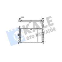 Kale 352845 Motor Su Radyatörü - Ford Transit Connect 2015- 1.5 Tdci Dizel Manuel Şanz. 1703514 - 1720432 - 1804847 - 1830143 - Bv618005bb - Bv618005ba - Bv618005bc - Bv618005bd