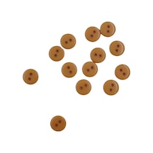 10 Adet 10 Mm Yuvarlak Düğme (Hardal)