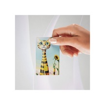 Papatya Desenli Kedi Temalı Kredi/banka Kartı Kaplama Sticker Tekli Standart