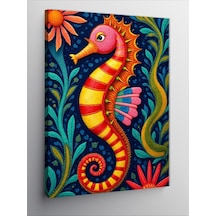 Kanvas Tablo Renkli Denizatı Deseni 50cmx70cm