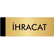 Metal Yönlendirme Levhası, Departman Kapı Isimliği İhracat 7x20 Cm Altın Renk