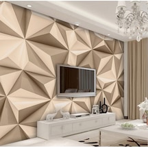 3 Boyutlu Geometrik Duvar Kağıdı (397459373)