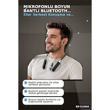 Boyun Bantli Bluetooth 5.0 Kulaklik Mikrofonlu Kablosuz Kulak Ici Muzik Ve Gorusme Bx-313563