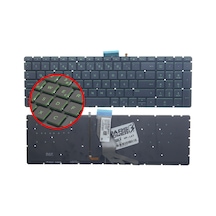 HP Uyumlu 15-CC107nt, 15-CC108nt, 15-CC109nt Notebook Klavye Işıklı (Siyah TR) (Pars Power) Siyah - Yeşil Işıklı 625348