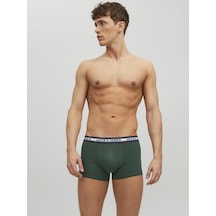 Jack & Jones 5'lü Düz Renk Boxer Paketi - Oliver - 12165348 Koyu Gri Melanj