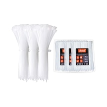 Chedı Kablo Bağları, 25 Cm 300'lü Paket Çok Amaçlı Kullanım, Premium Kalite Beyaz Kablo Klipsi