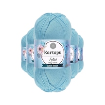 5 Adet Lotus Bikini Büstiyer Bluz Örgü İpi K537 Bebe Mavi Çok Renkli