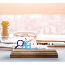 Bk Gift Kişiye Özel İsimli Diş Hekimi Temalı Ahşap Tabanlı Akrilik Masa İsimliği-4, Ofis Dekoru, Mesleki Hediye, Ofis Hediyeleri Kobitmeyen137886 Bk G
