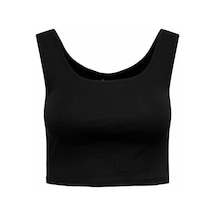 Only Kadın Beyaz Siyah Onlkıra Kolsuz Crop Top T-shirt - 15240303 Siyah