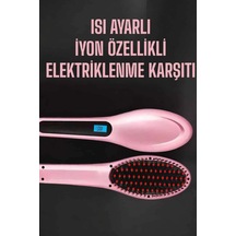 Zenvia Fön Tarağı Saç Düzleştirici Sıkı Dişli Isı Ayarlı Elektriklenme Karşıtı Znv2026
