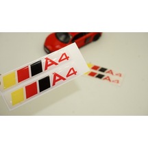 Audi A4 Logo Motor Kapağı Damla Silikon Plaka Logo Arma Amblem Ye