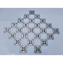 Kapı Numarası No 1'Den 24 E 4X4 Cm