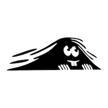 Dişlek Bagajdan Bakan Adam Oto Sticker Araba Sticker 20 Cm Siyah