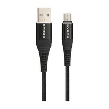 Syrox S6/S7 1,1Mt Metal 2A Micro Kablo(Siyah-Kırmızı) - Syx-C89