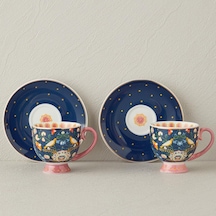 Bk Gift Wingy New Bone China 4 Parça 2 Kişilik Kahve Fincan Takımı 100 Ml Lacivert Şık Fincan Seti Kobitmeyencom36719 Bk Gift Diğer