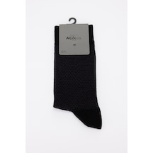 AC&Co / Altınyıldız Classics Erkek Sıyah Tekli Çorap Siyah