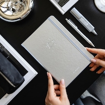 A5 Bullet Journal Noktalı Defter 140 Gr. 80 Yaprak Silver Glow