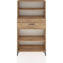 Arges Dolap 3 Raflı Tek Çekmeceli 88x30x163 Çam-çam Atlas Çam