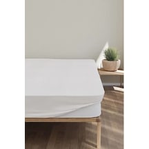 Bebesi Fitted Alez 70x140 Cm Bebe Pamuk Sıvı Geçirmez Yatak Koruyucu Alez Beyaz