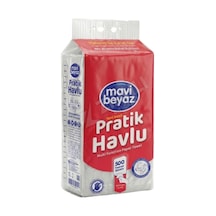 2 Adet Mavi Beyaz Pratik Havlu 500 Yaprak