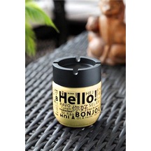 Jenerik Cam Kokusuz Küllük 425 Cc Hello Desenli Sarı