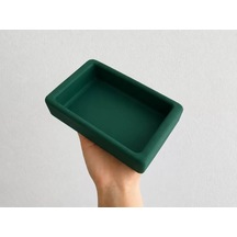 Hubrendy Sh Dikdörtgen Model Beton Kedi Köpek Mama Ve Su Kabı 18 X 10,5 X 4,5 Cm - Yeşil