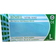 Bimel Nitril Pudrasız Muayene Eldiveni Mavi 100'lü