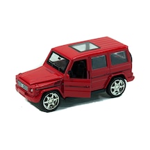 Metal Mercedes G63 Çek Bırak Model Araba Kırmızı 12 Cm