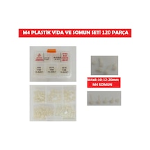 PLASTİK METRİK  VİDA SETİ M4 VİDA SOMUN SET 120 PARÇA