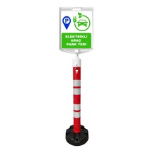 Levhalı Uyarı Dikmesi Seti 120 Cm - Kauçuk Tabanlı-set3