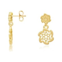Gülaylar - Altın 14 Ayar Çiçek Küpe Çocuk N11.11379