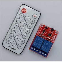 2 Kanal IR Kumandalı Röle Kartı 12 Volt