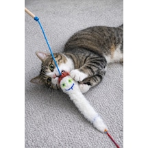 Kardan Adam Snowman Kedi Oyuncak - Kedi Otlu Olta