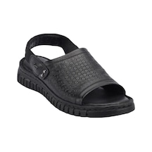 Forelli 38507 Alice-g Siyah Kadın Comfort Deri Sandalet 001