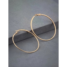 Gold Renk Cerrahi Çelik Halka Küpe Altın 91898828