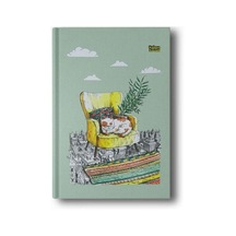 Kalipso Hakan Çapkan 14x20 Huzur Çizgili Butik Defter Açık Gri