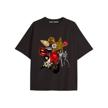 Kalic Studio Unisex Bay Grillz Tee Desenli Siyah Yazlık T-shirt Siyah-174