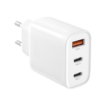 L117 Eu 45w 3a 1 X Usb-a - 2 X Usb-c 3 Çıkışlı Şarj Priz Parçası Enerji Aparatı