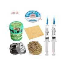 Relıfe Rl-402 Krem Lehim 183 C 40gr Havya Uç Temizleyici Seti Flux Lehim Toplama Cp-2515 Emme Teli Vs Set01