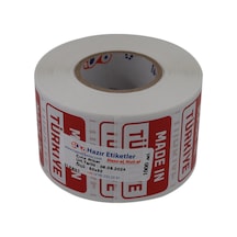 Lexroo Made İn Türkiye Baskılı Kuşe Etiket 50mm X 30mm 1000 Adet Çok Renkli