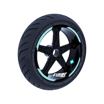 Double Stripe Tasarımlı Nane Yeşili Jant Şeridi Sticker Çınar Extreme