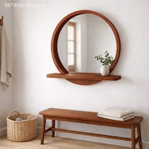 80x80 Cm Raflı Masif Kayın Ağacı Yuvarlak Ayna İskandinav Tarzı Antre Ve Banyo Aynası Pelesenk Ahşap 80x80 Cm Raflı Masif Kayın Ağacı Yuvarlak Ayna İskandinav Tarzı Antre Ve Banyo Aynası Pelesenk Ahşap