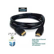 Sony PS3 Playstation 3 HDMI Kablo 1.8 M Altın Uçlu HDMI Kablo 3D
