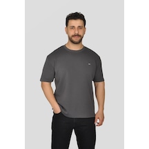 Manta 2772 Bisiklet Yaka Oversize Erkek T-shirt-29960 Antrasit