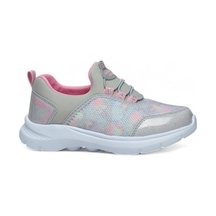 09 Çocuk Bağcıksız Rahat Sneaker Gri/pembe Gri - Pembe