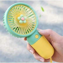 Şarjlı El Fanı Taşınabilir Mini Usb Fan Portatif Vantilatör Sarı Diğer