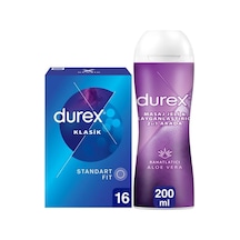 Durex Klasik Prezervatif 16lı + Aloe Vera Kayganlaştırıcı Masaj Jeli 200 Ml